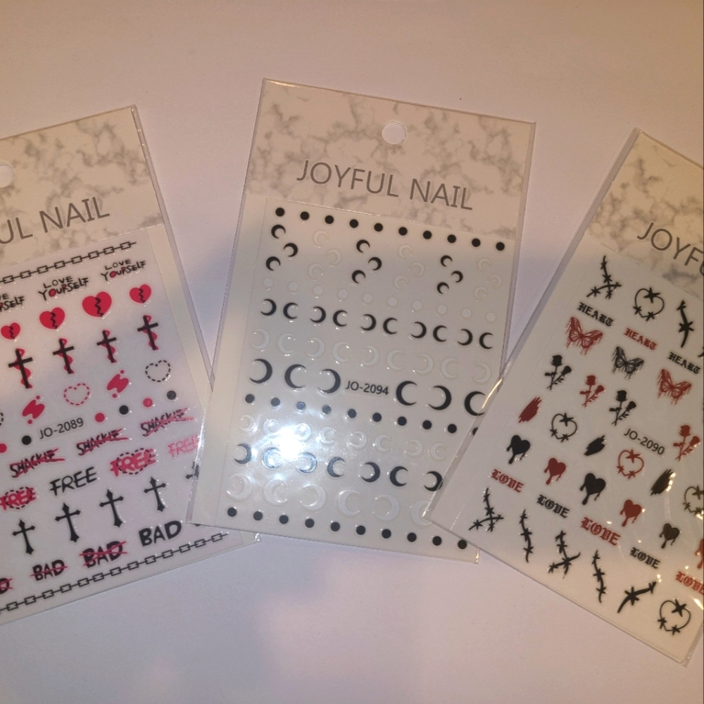 Nail stickers accessories  6 sheets!